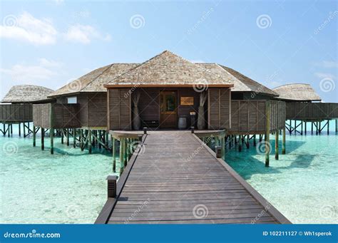 Maldives Island Beach Houses Stock Image - Image of palm, clear: 102211127