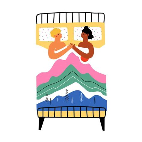 Black Couple Sleeping In Bed Illustrations Royalty Free Vector