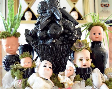 How To Make Creepy Doll Head Planters For Halloween How Tos Diy