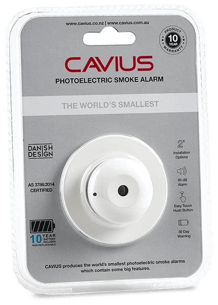 10 Yr Battery Operated Photoelectric Smoke Alarm Cavius Nz