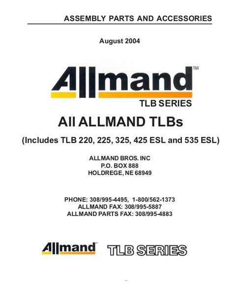 Allmand Tlb 535 User Manual