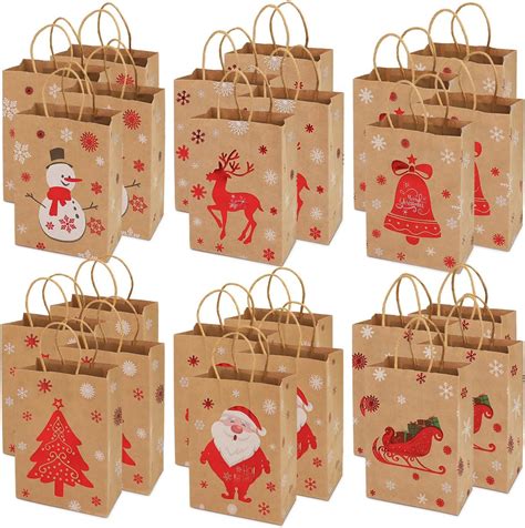 Amazon Christmas Kraft Gift Bags Count Assorted Styles Bags