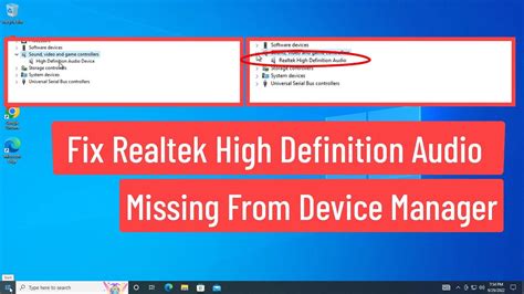 realtek high definition audio driver not showing in device manager🕥 ...