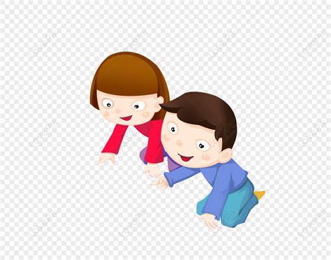 A Boy And A Girl Playing, Boy Child, Boy Cartoon, Cartoon Girl PNG Transparent Background And ...