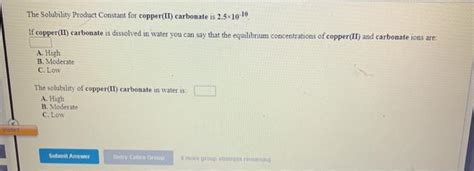 Solved The Solubility Product Constant for iron(II) | Chegg.com