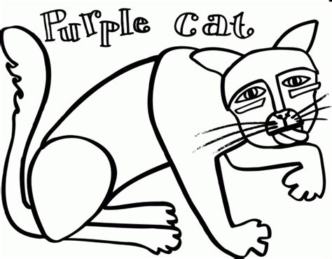 The Purple Cat Of Eric Carle Coloring Page - Coloring Home