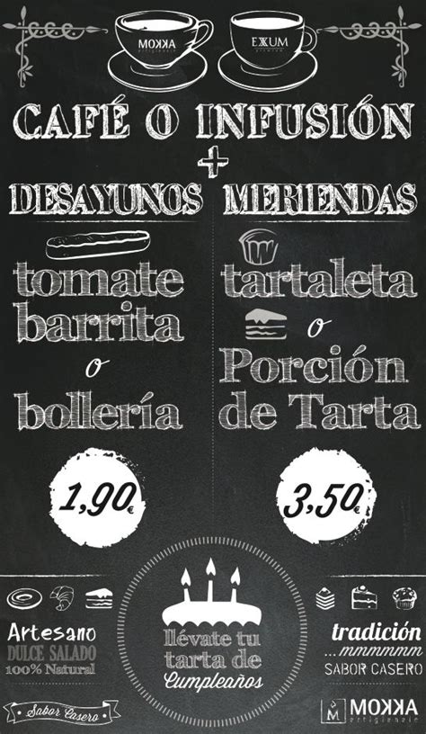 Javier Arrés Work Promotional coffee and tea Mokka Exxum blackboard