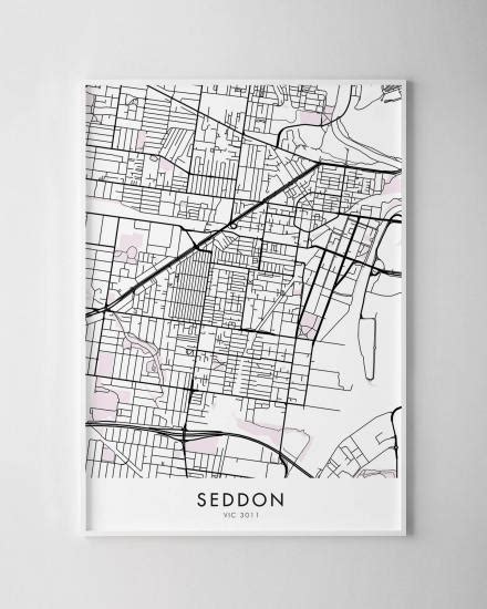 Melbourne – Seddon Map Print - Chelsea Chelsea