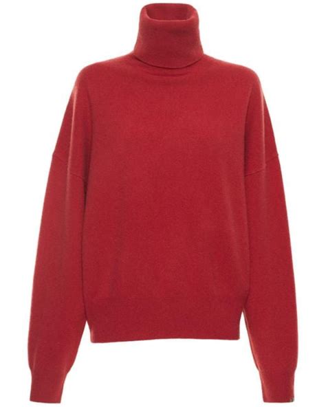 Extreme Cashmere Jill Cashmere Blend Turtleneck Sweater In Fuchsia Red