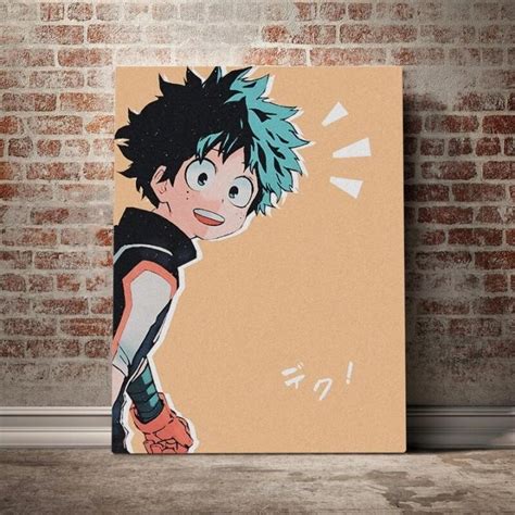 Characters Wall Art Izuku Midoriya Deku Bnha Anime Canvas Painting Hd