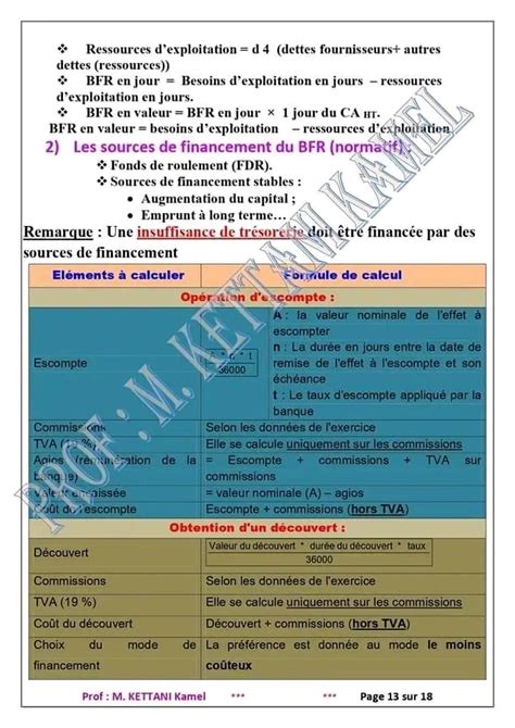 Bac Econmie Et Gestion Gestion Gestion Formules Et Commentaires Du