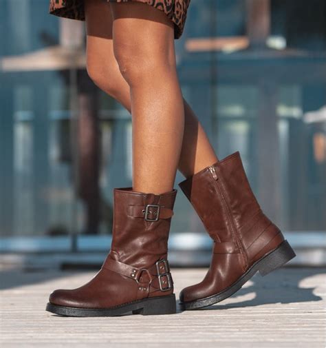 Botas Biker Marrones Para Mujer Env O Horas Siroco Mojacar