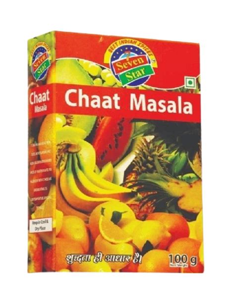 Seven Star Chaat Masala Powder Packaging Size 100 G Packaging Type