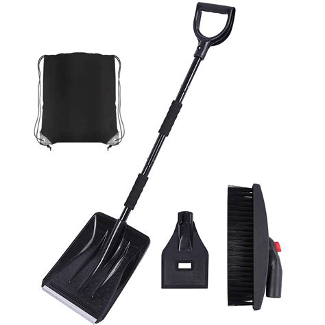 Lksixu Three In One Stainless Steel Snow Shovel Removable Retractable ...