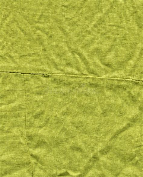 Closeup Green Fabric Surface. Natural Green Linen Texture Stock Image ...