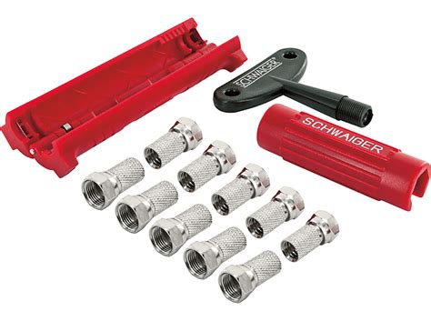 SCHWAIGER ABISET30 531 Montageset für F Stecker und Koaxialkabel