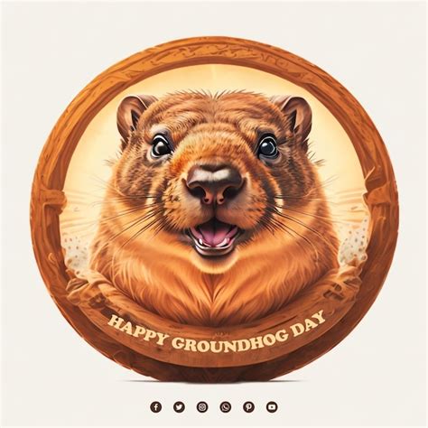 Premium PSD Happy Groundhog Day Social Media Banner