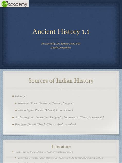 Sources Of Ancient Indian History A Comprehensive Overview Of Literary Sources Archaeological