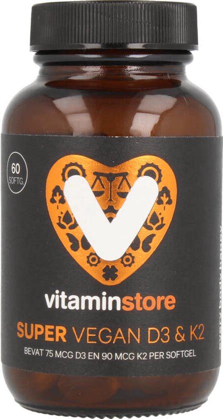 Vitaminstore Super Vegan D3 K2 60 Vegi Softgels