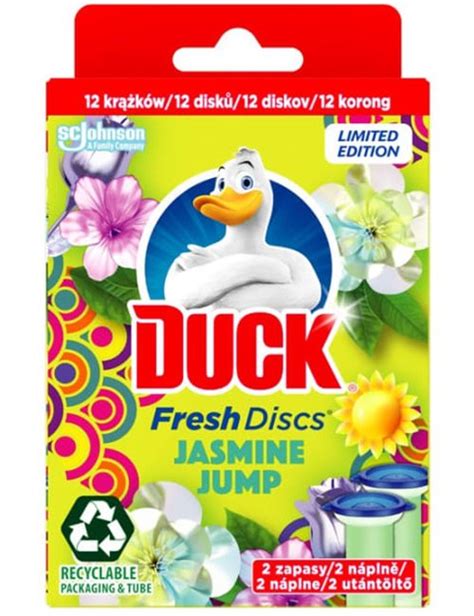 Duck Krążki Żelowe do WC Zapas Jaśminowe Fresh Discs 12 szt 2x 36 ml