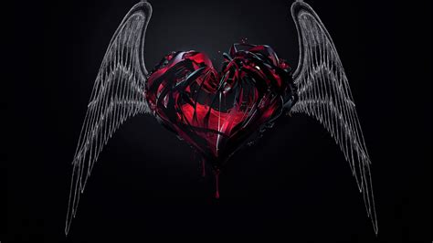 Heart With Wings Wallpaper Images