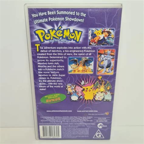 POKEMON THE FIRST Movie VHS Video Tape Mewtwo Vs Mew Pikachu EUR 14 46