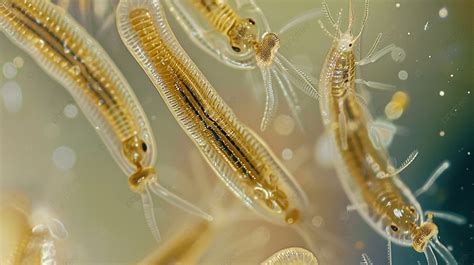 Mosquito Larvae Under The Microscope Background, Bristles, Pool ...