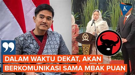 Disentil Puan Maharani Kaesang Segera Komunikasi Dengan Pdi P Untuk