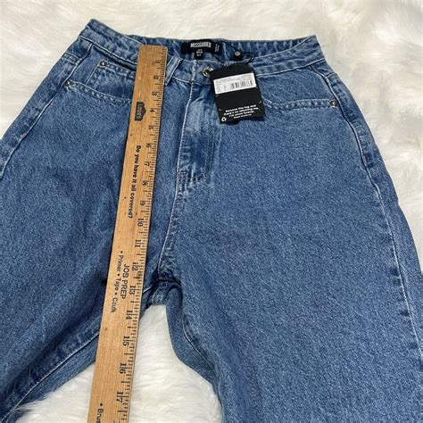 Missguided Blue Denim Wrath High Waisted Jogger Mom Pants Jeans Size 2