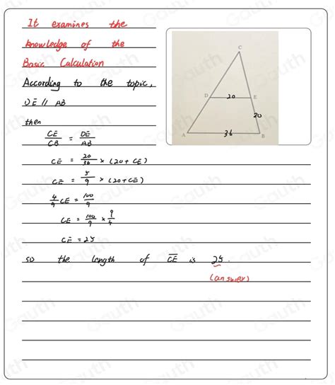 Solved In The Diagram Below Overline De Is Parallel To Overline Ab