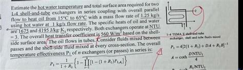Solved 1 Estimate The Hot Water Temperature And Total Chegg