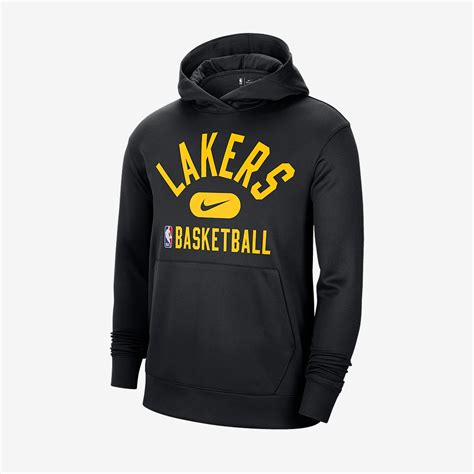 Nike Nba Los Angeles Lakers Dri Fit Spotlight Hoodie Black Mens