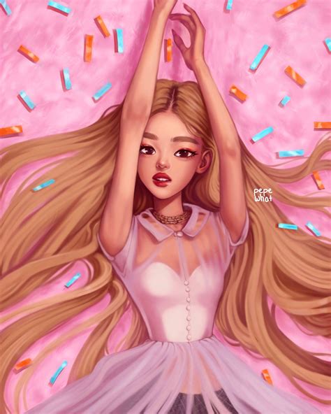 Pin By Hahahaha On Bts And Blackpink Fanart Rose Art Rosé Fanart