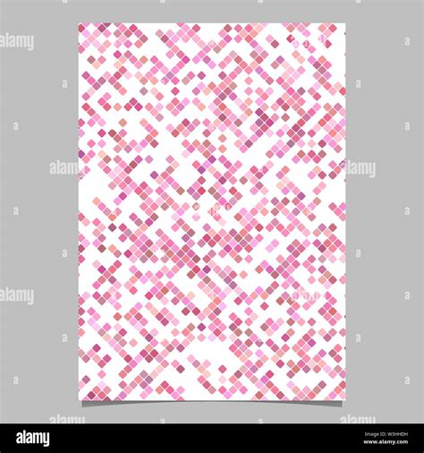 Pink Diagonal Square Pattern Brochure Template Vector Tiled Mosaic