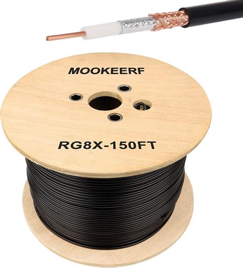 Amazon Mookeerf Rg X Coaxial Cable Ft Low Loss Rg X Cable