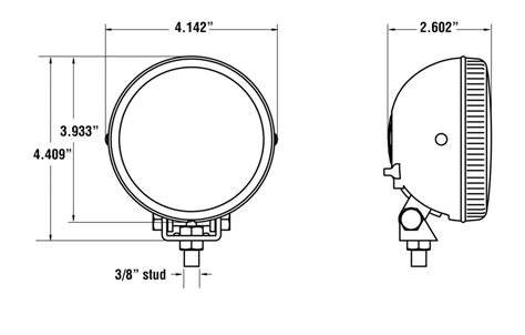 Kc Hilites Rally Halogen Single Light W Spread Beam