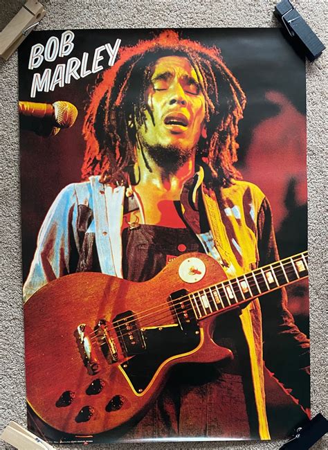 Bob Marley Reggae Music Rasta Guitar 1980s Original Vintage Poster - Etsy