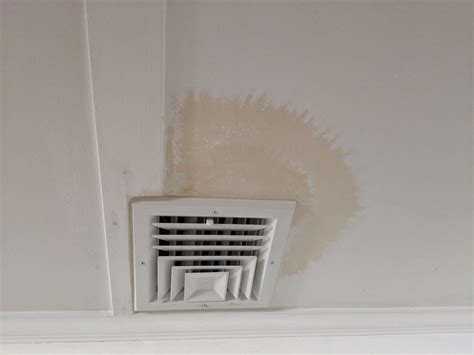 Air Conditioning Why Is The Paint Around My Ceiling Air Vent Discolored Home Improvement