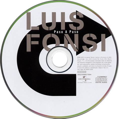 Car Tula Cd De Luis Fonsi Paso A Paso Portada