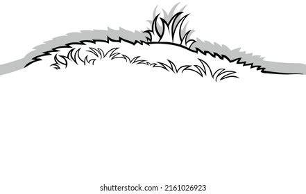 Drawing Grassland Cartoon Illustration Isolated On Stock Vector ...