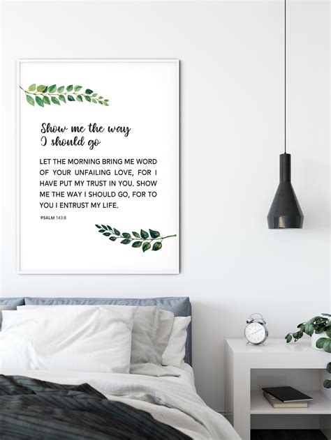 Psalms Show Me The Way Bible Verse Wall Art Printable Christian