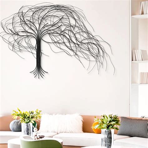 Metal Windswept Tree Wall Décor Metal Wall Décor Home Décor Etsy