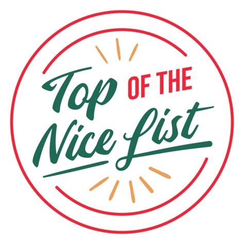 Christmas Nice List Badge Png And Svg Design For T Shirts