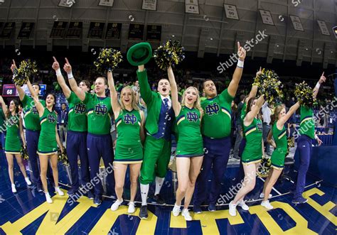 Notre Dame Cheerleaders During Ncaa Basketball Editorial Stock Photo ...