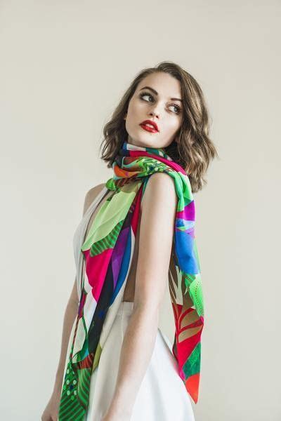 Beautiful Vivid Colourful Silk Scarf How To Wear A Silk Scarf Worn