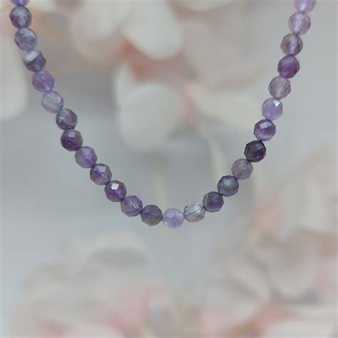 Amethyst Beaded Necklace Sterling Silver Jewellery Simply Silver