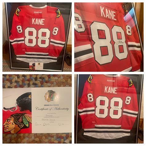 FS - Autographed Patrick Kane jersey in frame with COA. $500 + $50 ...