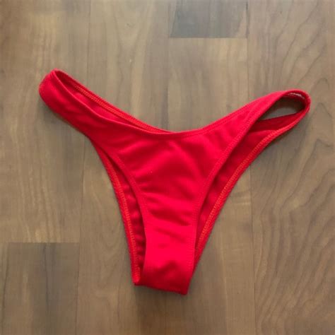 Zaful Swim Zaful Bikini Bottom Red Poshmark