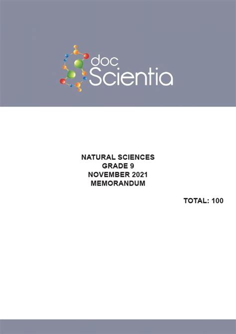 Gr Natural Sciences Paper Nov Memo