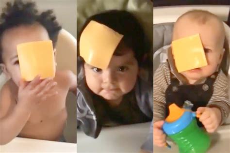 The viral 'Cheese Challenge' involves throwing cheese at babies.